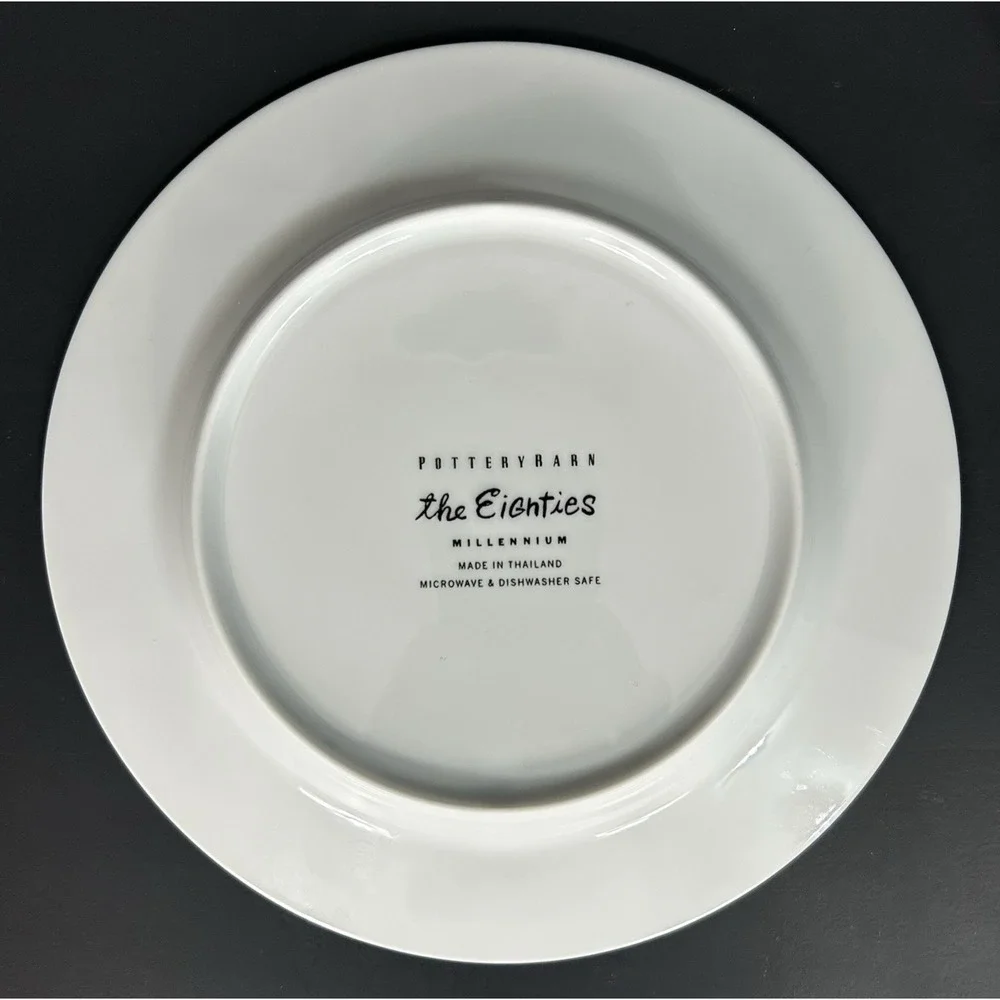 Pottery Barn Millennium Series Decade Salad Dessert Plates Set of 12 Retro